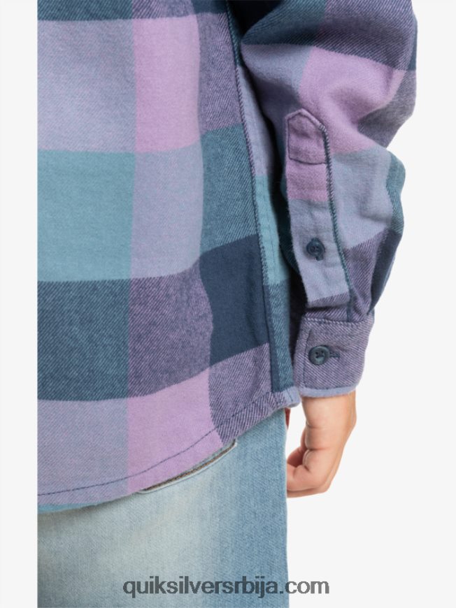 децаци Quiksilver 8-16 фланел мајица дугих рукава инсигнија плава матица Z824VN2304