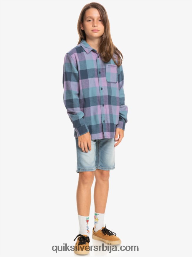 децаци Quiksilver 8-16 фланел мајица дугих рукава инсигнија плава матица Z824VN2304