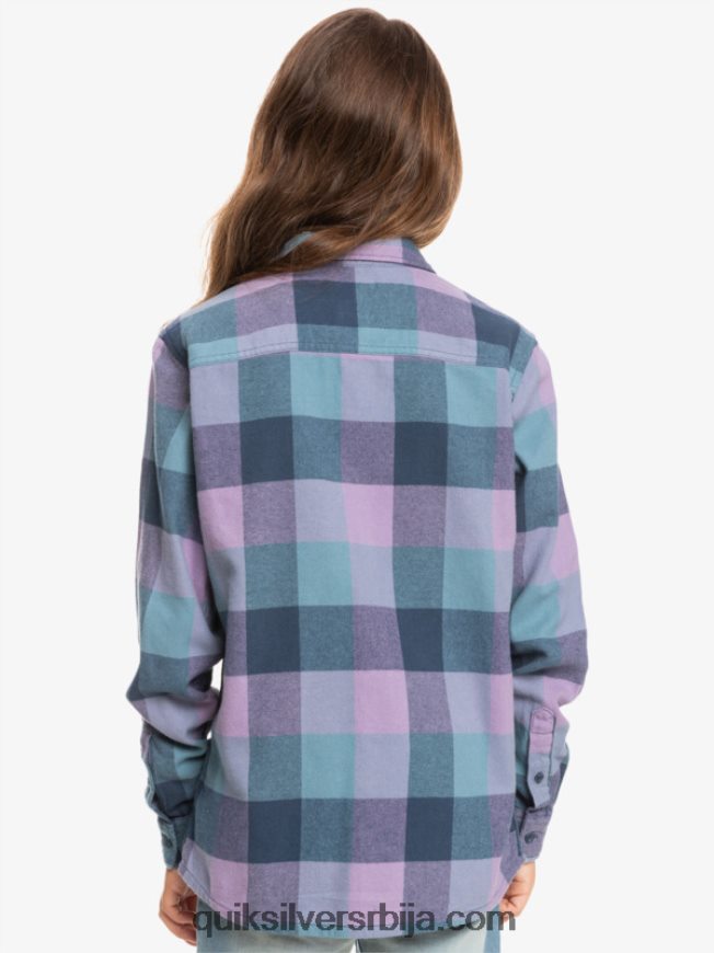 децаци Quiksilver 8-16 фланел мајица дугих рукава инсигнија плава матица Z824VN2304