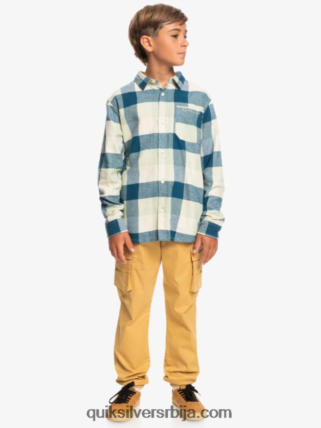 децаци Quiksilver 8-16 фланел мајица дугих рукава пустињска жалфија матица Z824VN2305