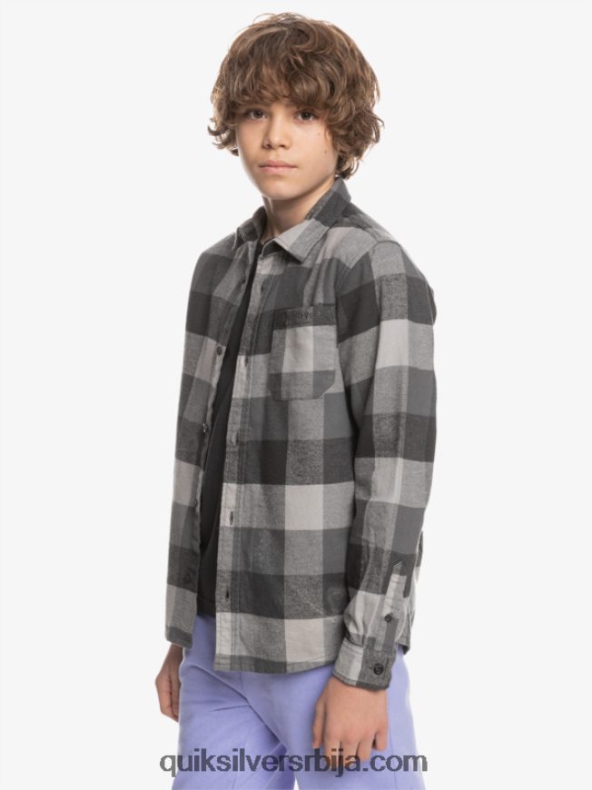 децаци Quiksilver 8-16 фланел мајица дугих рукава гвоздена капија матица Z824VN2307