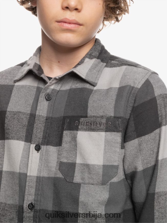 децаци Quiksilver 8-16 фланел мајица дугих рукава гвоздена капија матица Z824VN2307