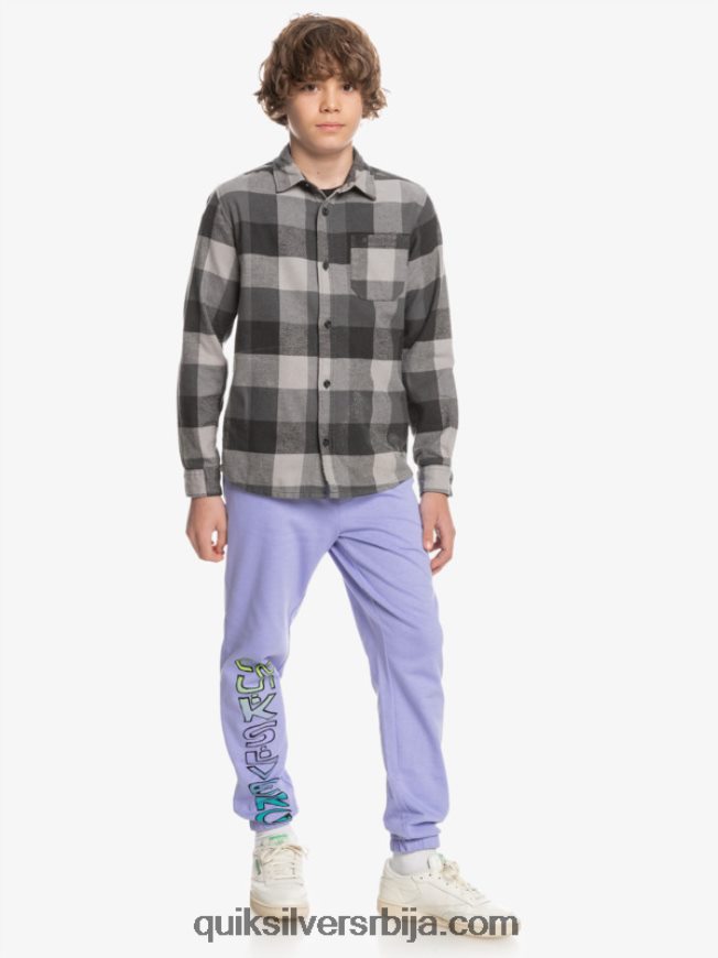 децаци Quiksilver 8-16 фланел мајица дугих рукава гвоздена капија матица Z824VN2307