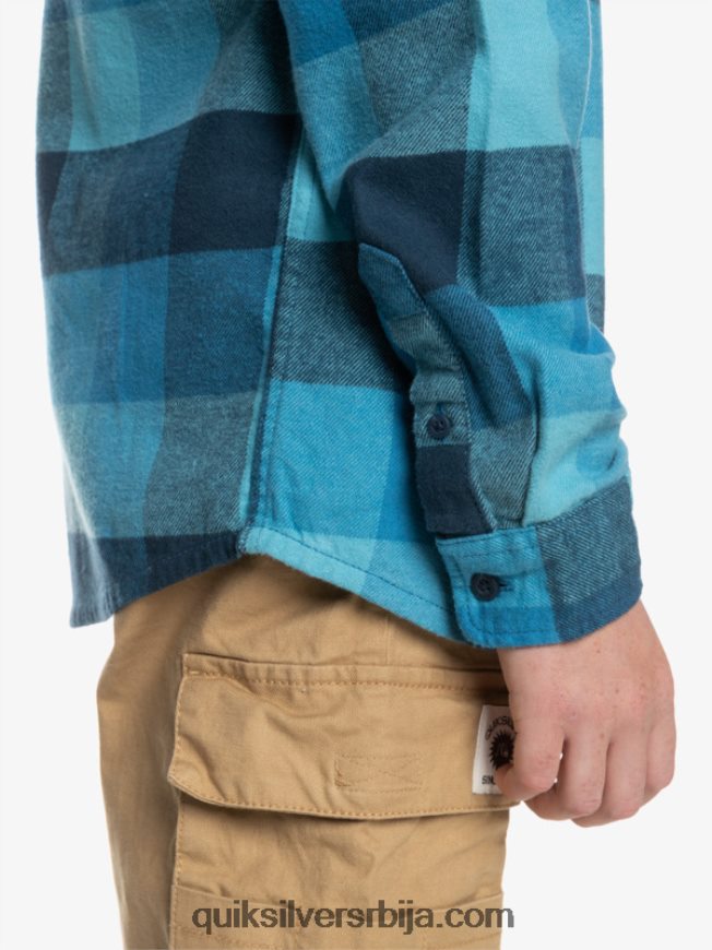 децаци Quiksilver 8-16 фланел мајица дугих рукава делпх блуе мотхерфли Z824VN2308