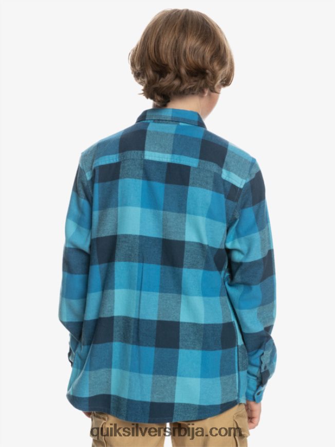 децаци Quiksilver 8-16 фланел мајица дугих рукава делпх блуе мотхерфли Z824VN2308
