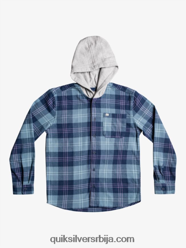 децаци Quiksilver Кошуља дугих рукава са капуљачом 8-16 халидон провансијски плави зец Z824VN2310