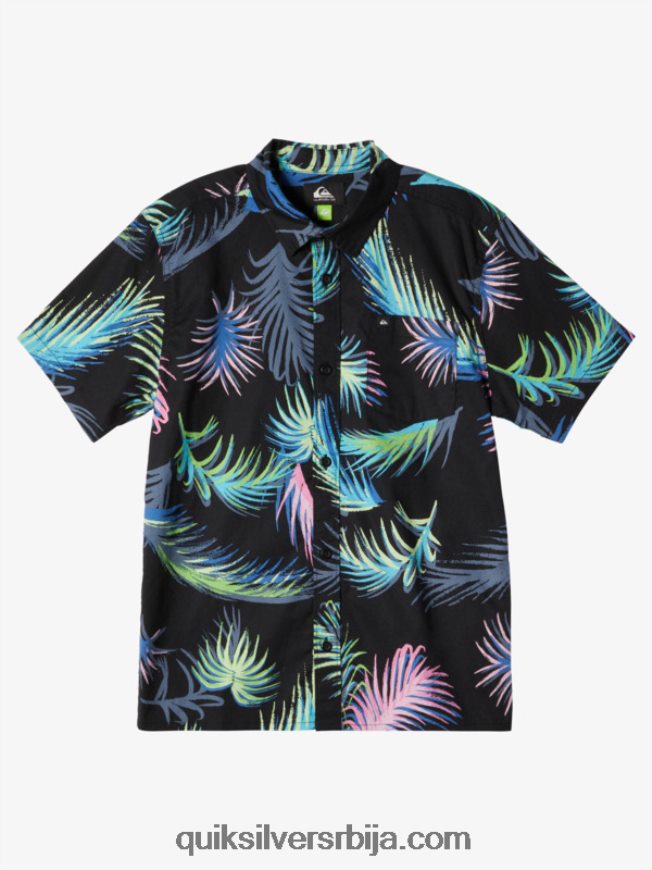 децаци Quiksilver Тропицал глитцх кошуља кратких рукава црна тропска грешка Z824VN1913