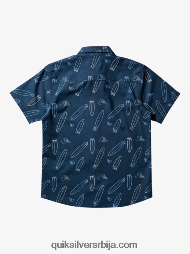 децаци Quiksilver где је моја даска кошуља кратких рукава поноћна морнарица где је моја табла Z824VN2009