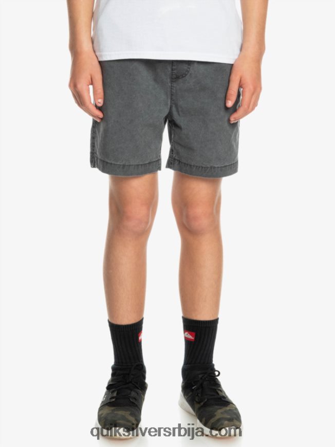 децаци Quiksilver 8-16 таксер 15 шортс са еластичним струком црн Z824VN2079