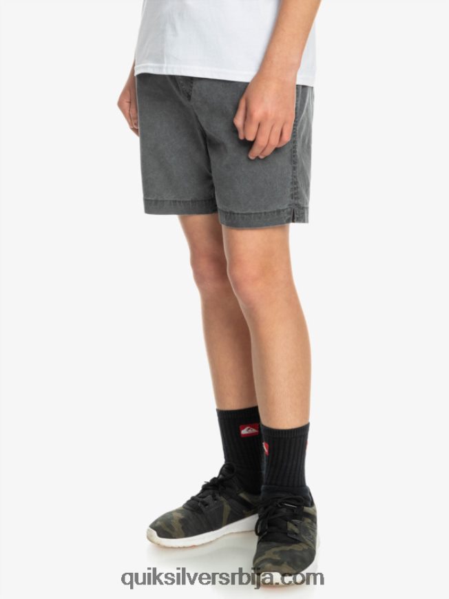 децаци Quiksilver 8-16 таксер 15 шортс са еластичним струком црн Z824VN2079