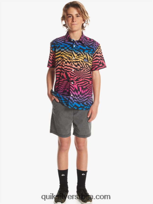 децаци Quiksilver 8-16 таксер 15 шортс са еластичним струком црн Z824VN2079