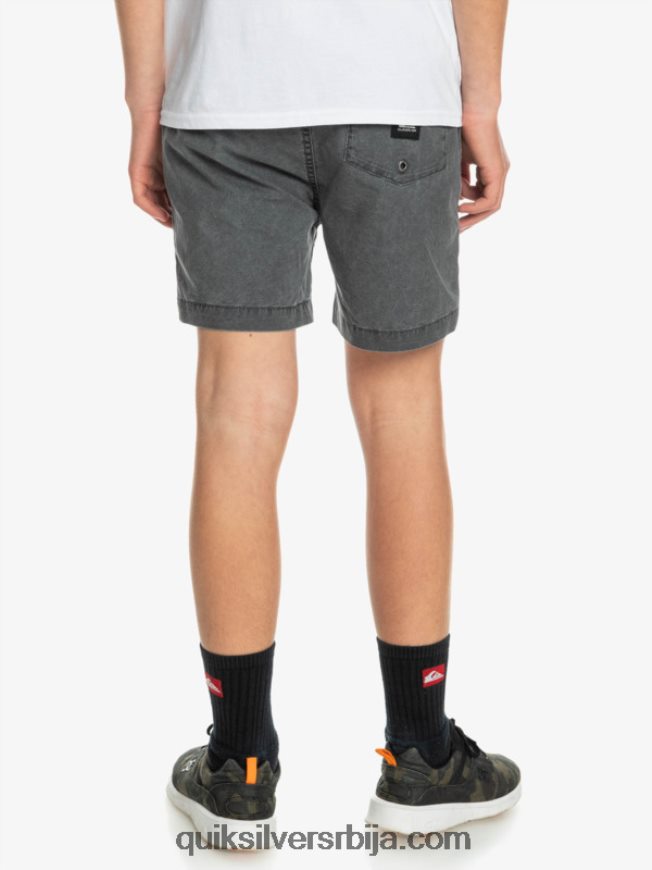 децаци Quiksilver 8-16 таксер 15 шортс са еластичним струком црн Z824VN2079