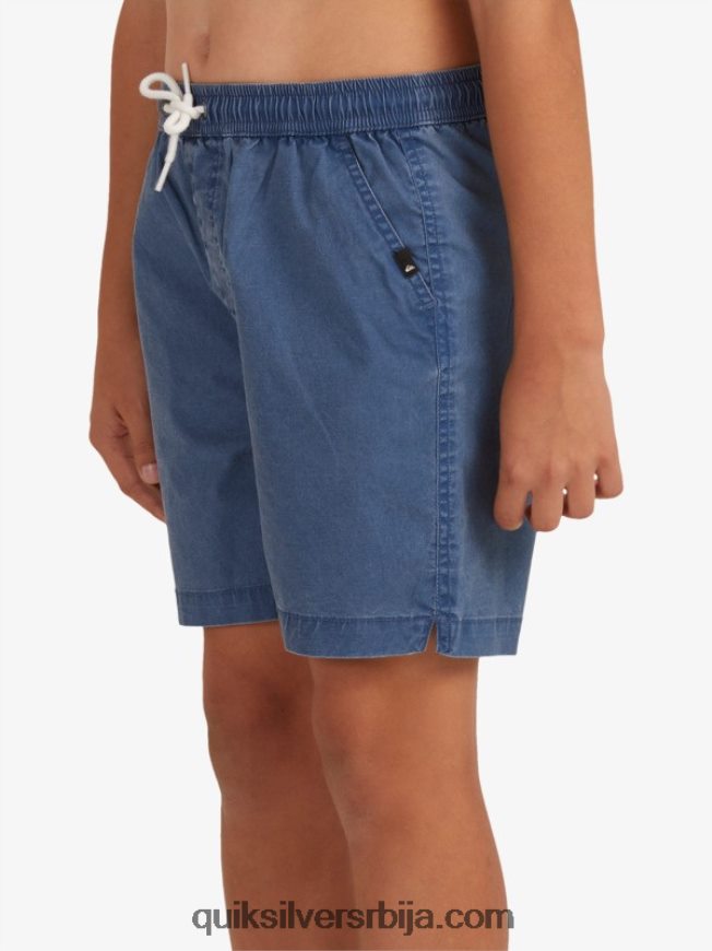 децаци Quiksilver 8-16 таксер 15 шортс са еластичним струком инсигниа блуе Z824VN2083