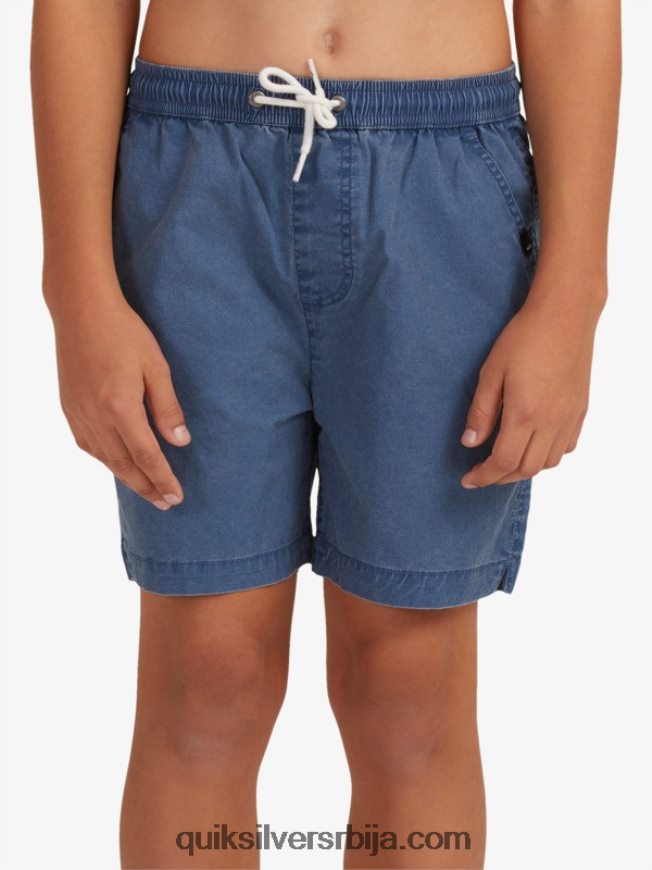 децаци Quiksilver 8-16 таксер 15 шортс са еластичним струком инсигниа блуе Z824VN2083