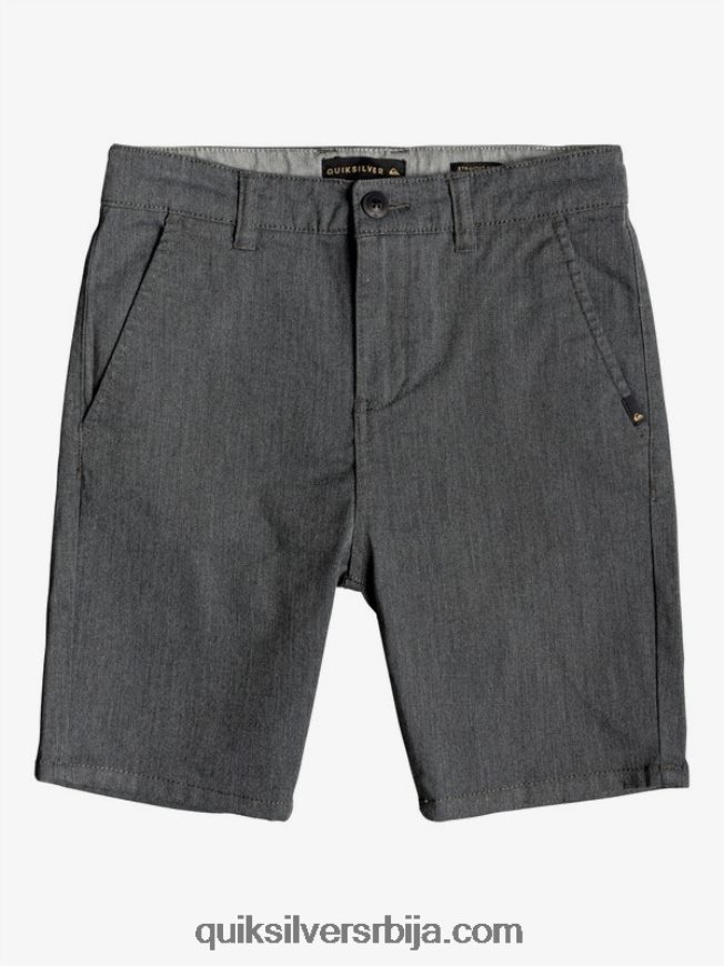 децаци Quiksilver 8-16 нови свакодневни унион 17 цхино шорц тамно сиви вријесак Z824VN2279
