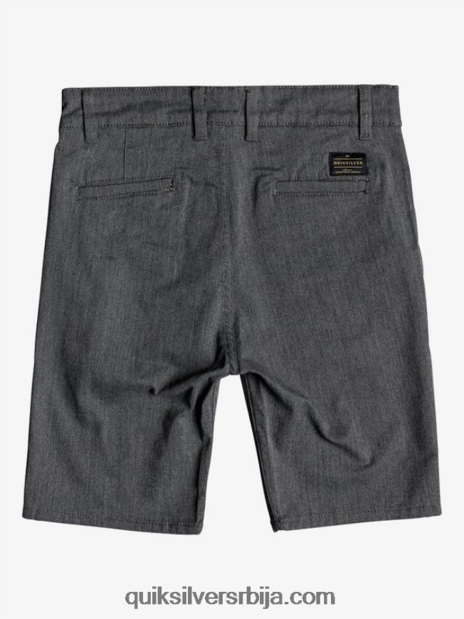 децаци Quiksilver 8-16 нови свакодневни унион 17 цхино шорц тамно сиви вријесак Z824VN2279