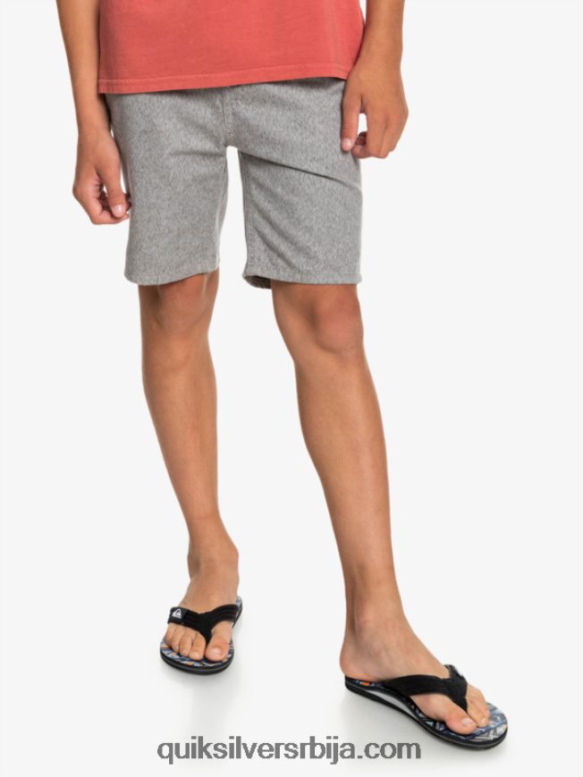 децаци Quiksilver 8-16 сваки дан 17 цхино шортс светлосиви вресак Z824VN2286
