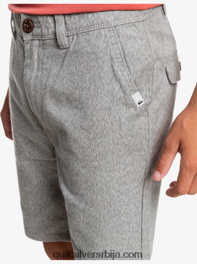 децаци Quiksilver 8-16 сваки дан 17 цхино шортс светлосиви вресак Z824VN2286