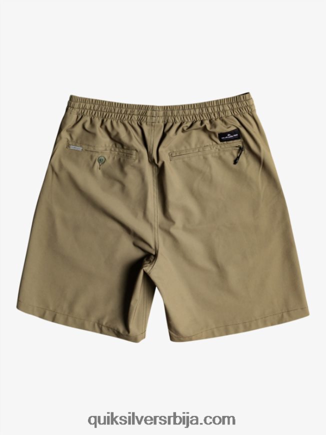 децаци Quiksilver 8-16 океански еластични ампх итх 18 хибридни шорц лист грожђа Z824VN2255