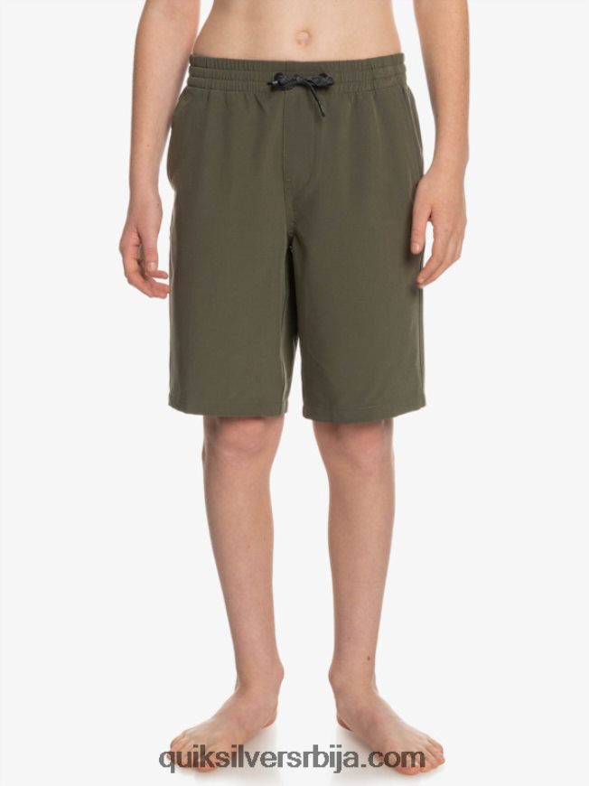 децаци Quiksilver 8-16 океански еластични ампх итх 18 хибридни шорц лист грожђа Z824VN2255