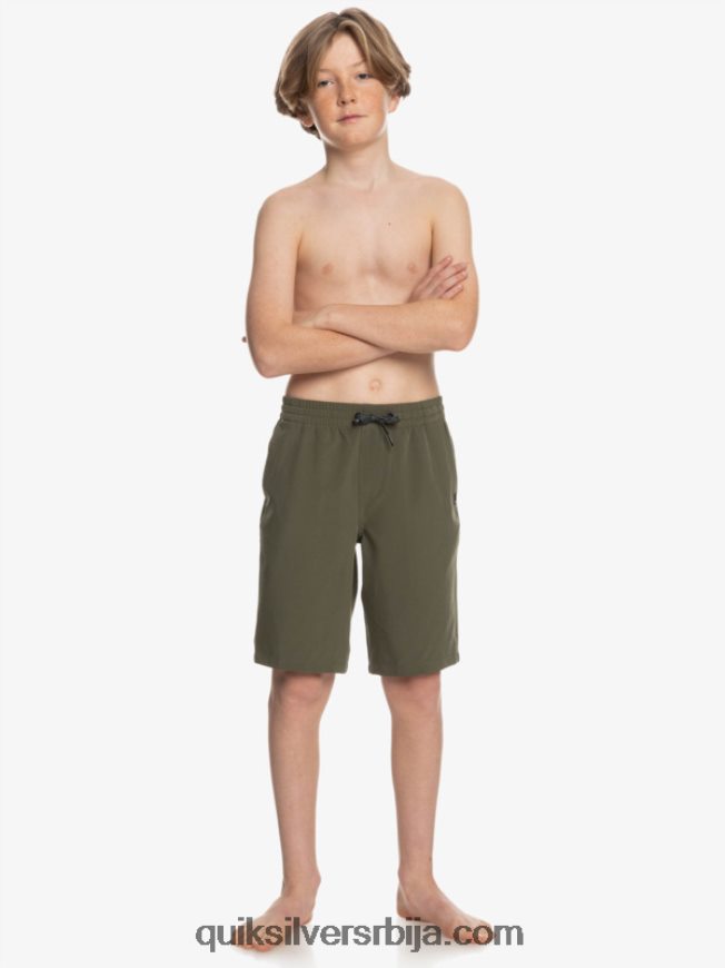 децаци Quiksilver 8-16 океански еластични ампх итх 18 хибридни шорц лист грожђа Z824VN2255