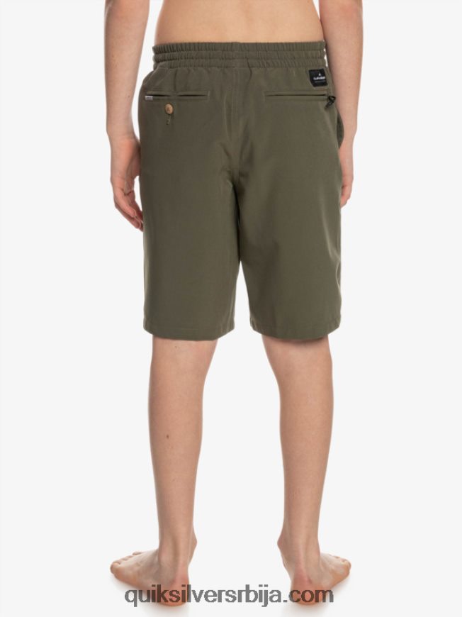 децаци Quiksilver 8-16 океански еластични ампх итх 18 хибридни шорц лист грожђа Z824VN2255