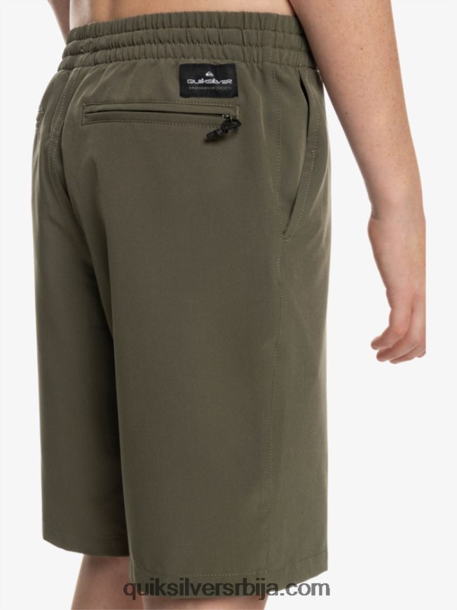 децаци Quiksilver 8-16 океански еластични ампх итх 18 хибридни шорц лист грожђа Z824VN2255