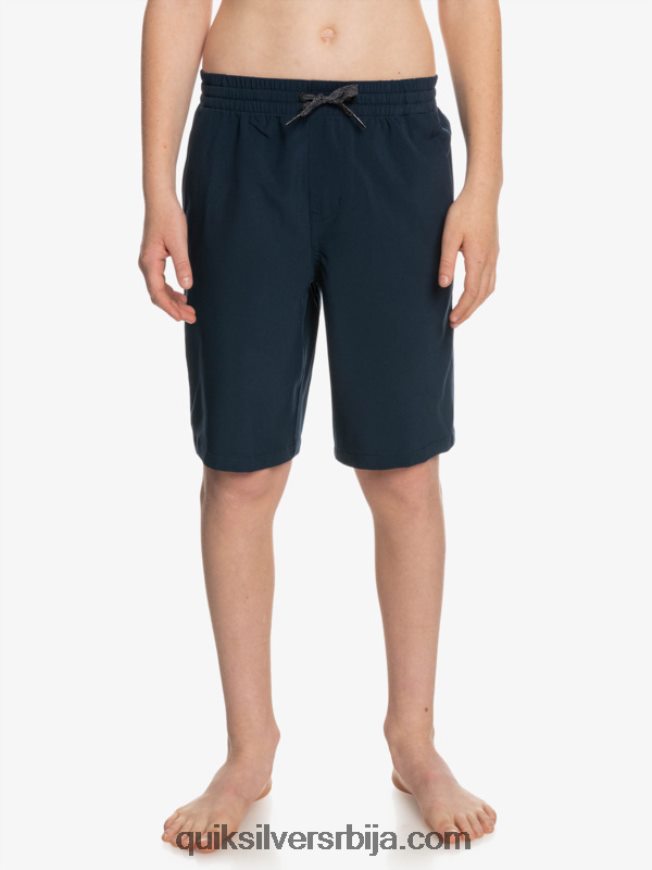децаци Quiksilver 8-16 океански еластични ампх итх 18 хибридни шорц морнарски сако Z824VN2256