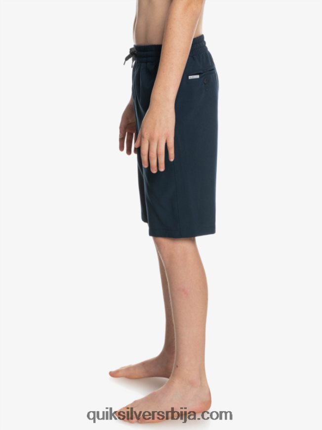 децаци Quiksilver 8-16 океански еластични ампх итх 18 хибридни шорц морнарски сако Z824VN2256