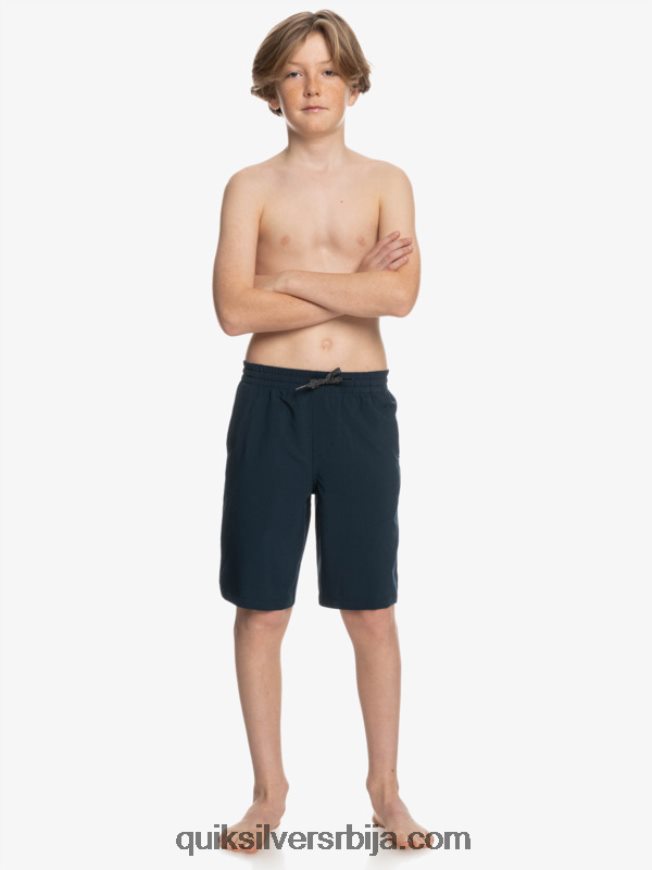 децаци Quiksilver 8-16 океански еластични ампх итх 18 хибридни шорц морнарски сако Z824VN2256