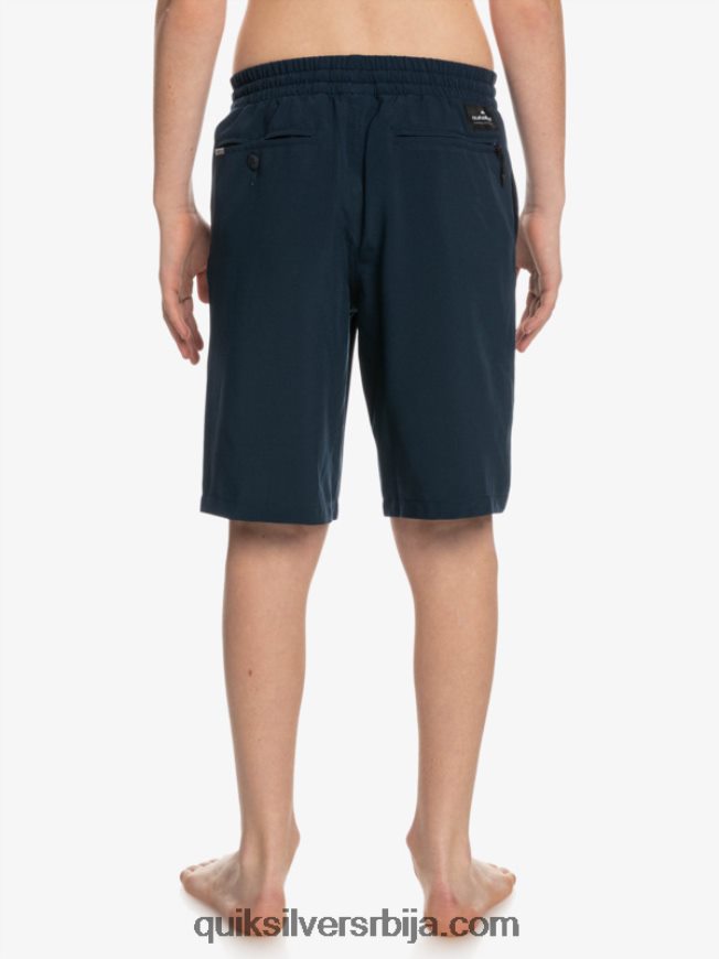 децаци Quiksilver 8-16 океански еластични ампх итх 18 хибридни шорц морнарски сако Z824VN2256