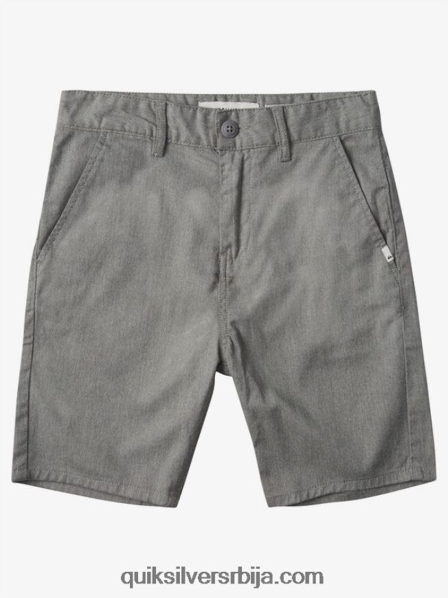 децаци Quiksilver 8-16 нових свакодневних растезљивих цхино шортсова светлосиви вресак Z824VN2108