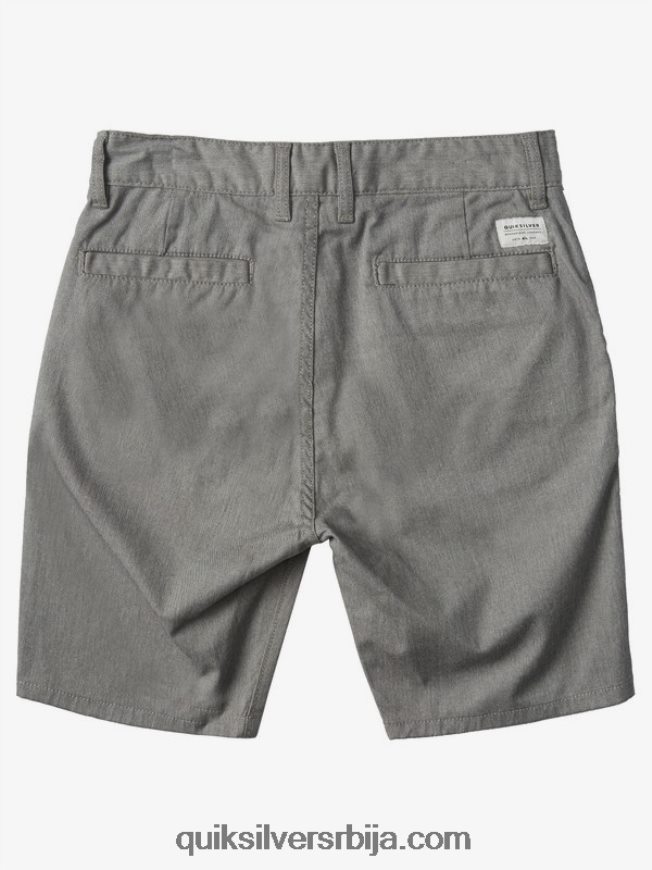 децаци Quiksilver 8-16 нових свакодневних растезљивих цхино шортсова светлосиви вресак Z824VN2108