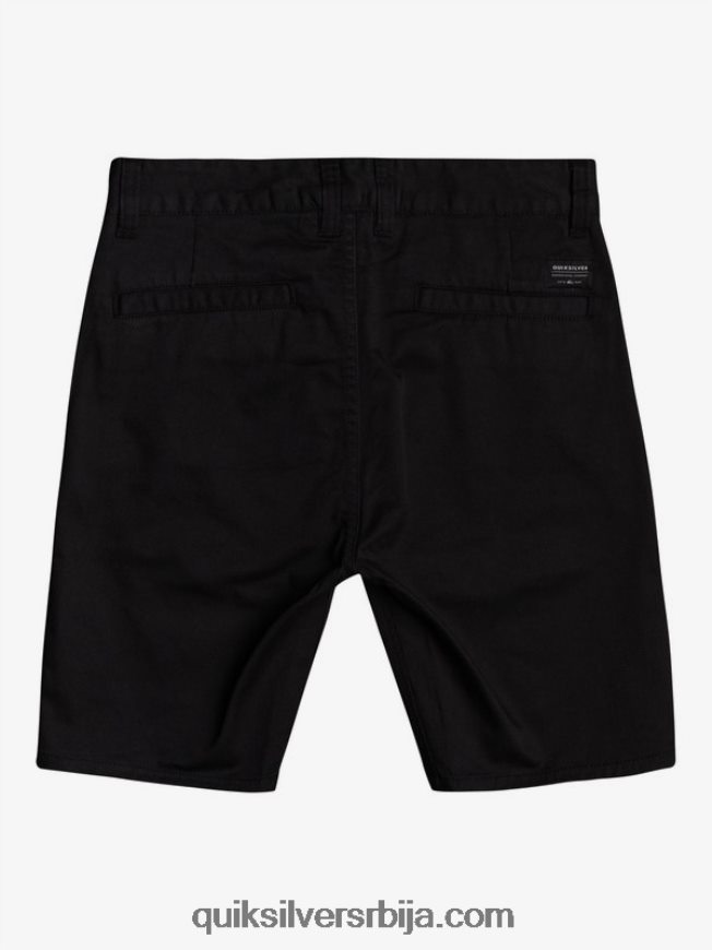 децаци Quiksilver 8-16 нових свакодневних растезљивих цхино шортсова црн Z824VN2109