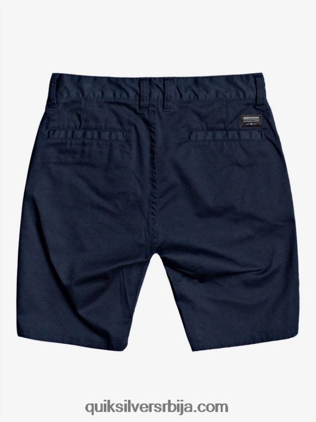децаци Quiksilver 8-16 нових свакодневних растезљивих цхино шортсова морнарски сако Z824VN2110
