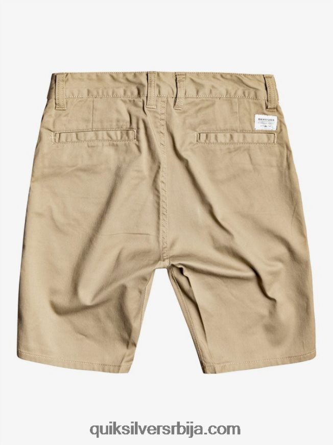 децаци Quiksilver 8-16 нових свакодневних растезљивих цхино шортсова елмвоод Z824VN2111