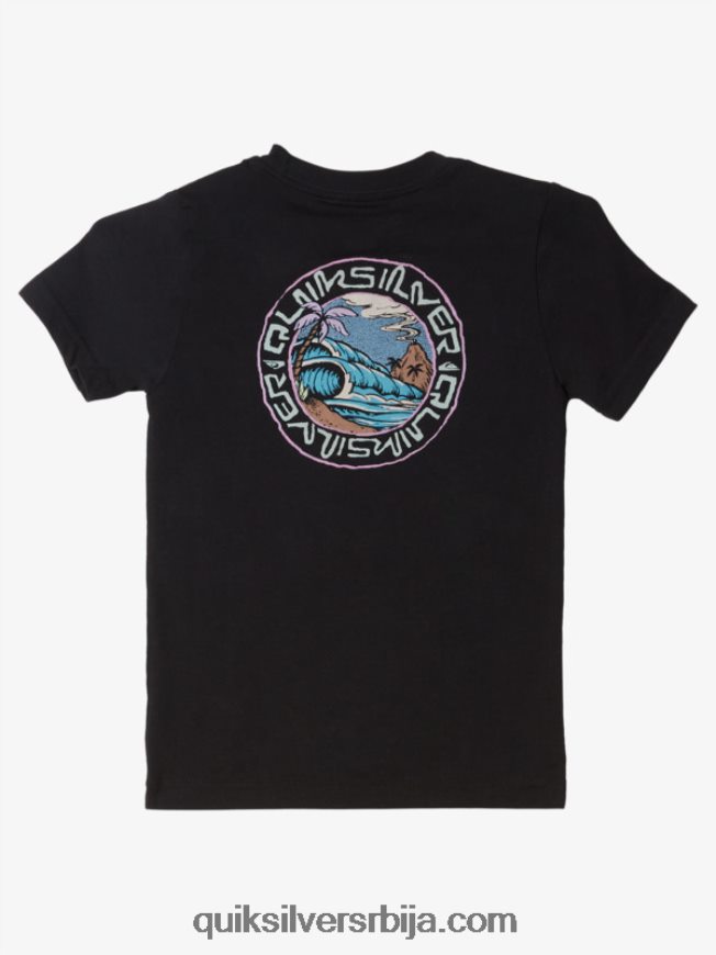 децаци Quiksilver Мајица са 2-7 сланих прича црн Z824VN1952