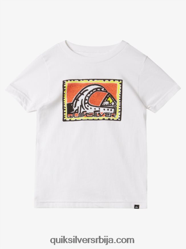 децаци Quiksilver 2-7 рад херитаге мајица бео Z824VN1960