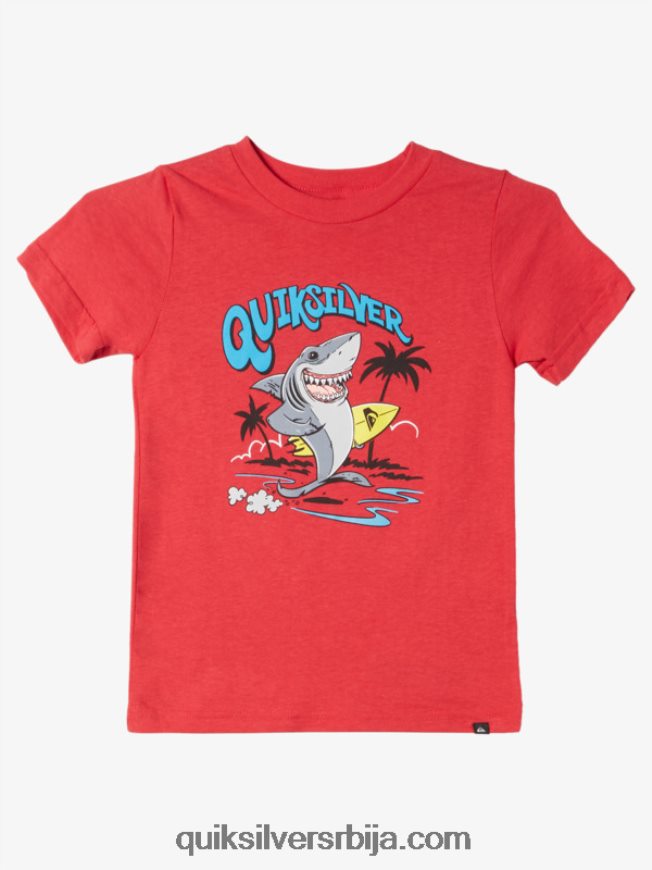 децаци Quiksilver 2-7 испрана мајица високог ризика црвена Z824VN1968
