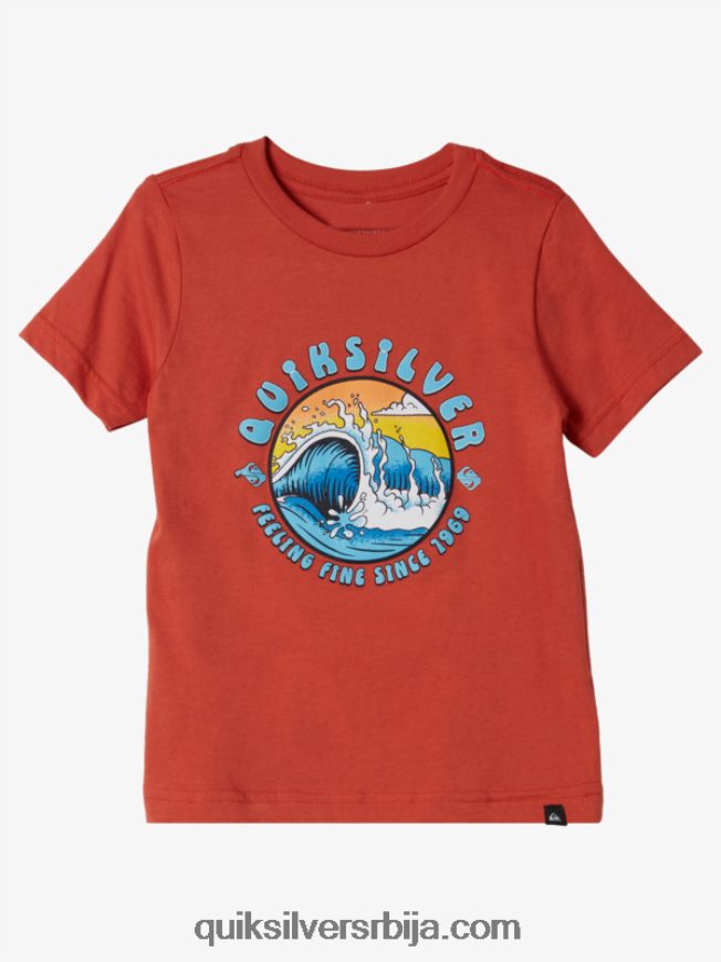 децаци Quiksilver 2-7 лагана тунелска мајица мека наранџаста Z824VN2128