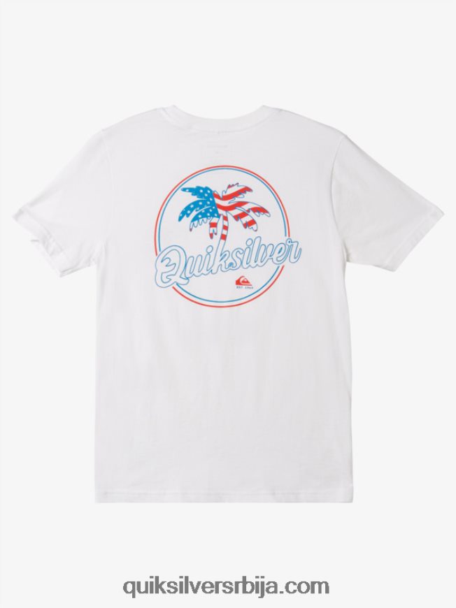 децаци Quiksilver 8-16 палм бреези мајица бео Z824VN1956
