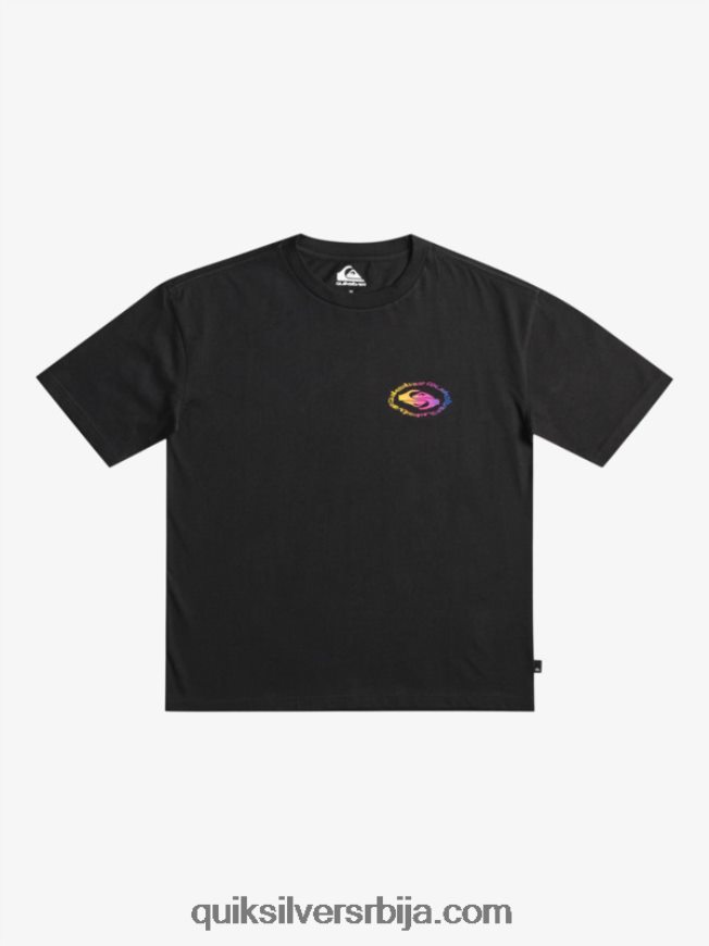 децаци Quiksilver Мајица са радикалном заставом 8-16 црн Z824VN1966