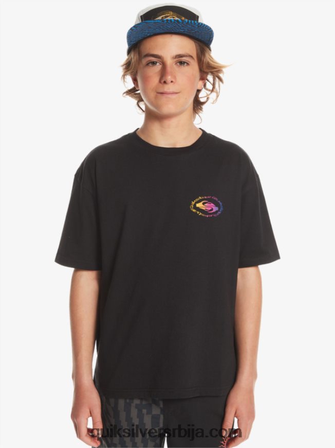 децаци Quiksilver Мајица са радикалном заставом 8-16 црн Z824VN1966