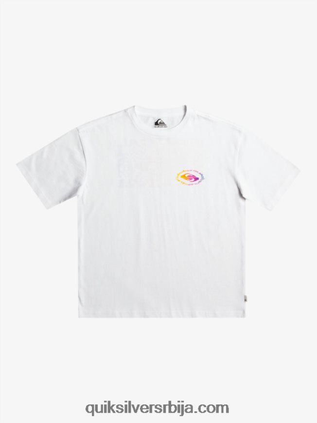 децаци Quiksilver Мајица са радикалном заставом 8-16 бео Z824VN1967