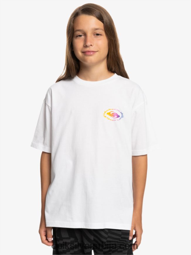 децаци Quiksilver Мајица са радикалном заставом 8-16 бео Z824VN1967