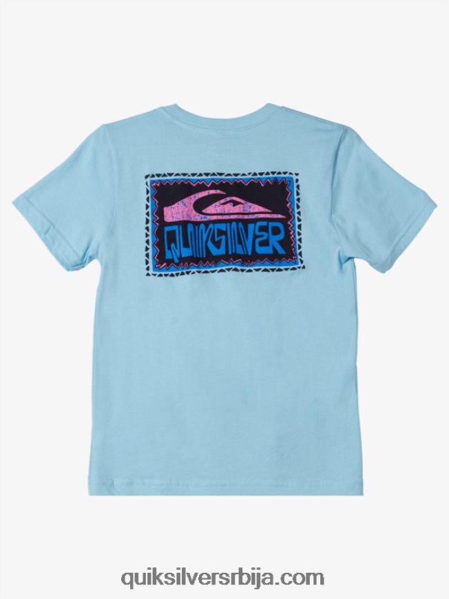 децаци Quiksilver Мајица са искривљеним оквирима од 8-16 небеско плаветнило Z824VN2154