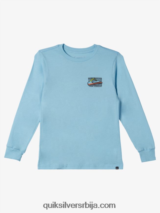 децаци Quiksilver 8-16 ретро фаде мајица небеско плаветнило Z824VN2193