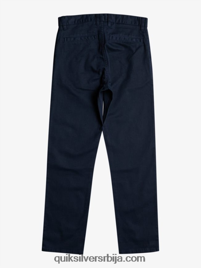 децаци Quiksilver 8-16 уп свакодневне панталоне морнарски сако Z824VN2241