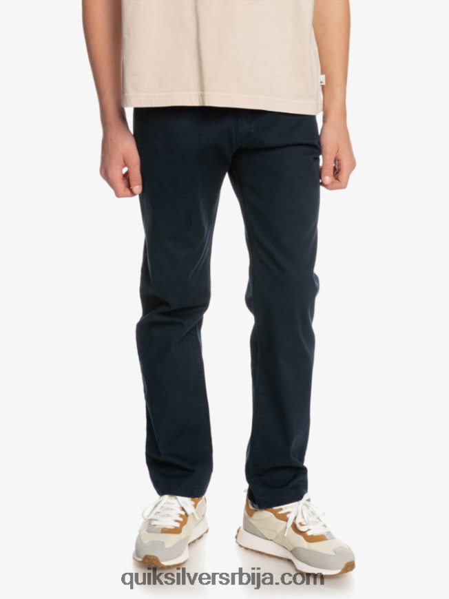 децаци Quiksilver 8-16 уп свакодневне панталоне морнарски сако Z824VN2241