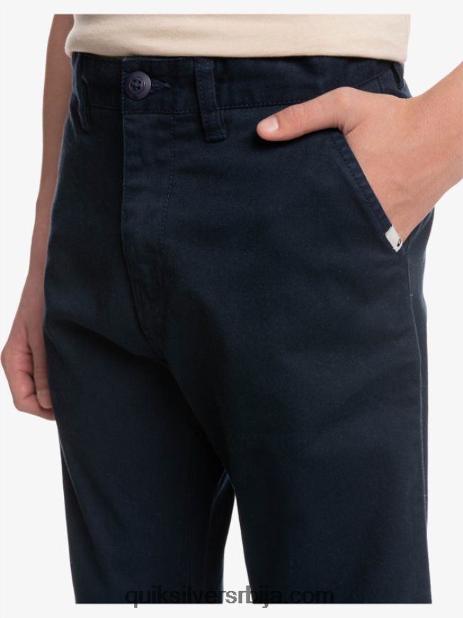 децаци Quiksilver 8-16 уп свакодневне панталоне морнарски сако Z824VN2241